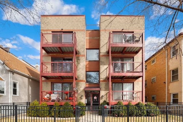 exterior space with a fenced front yard