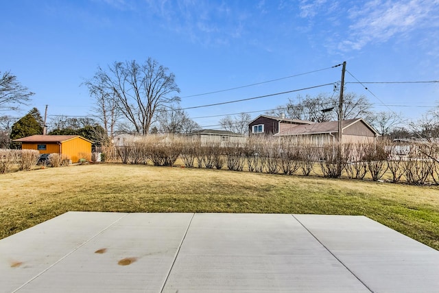 view of yard featuring a patio area