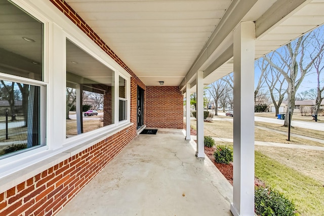 view of patio featuring covered porch