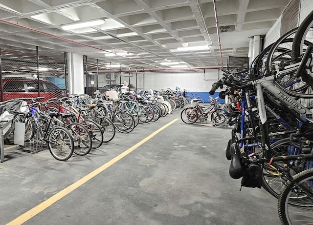 garage with bike storage