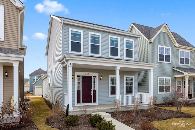 view of front of house with a porch