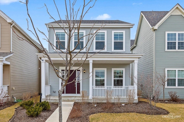 view of front of home with a porch