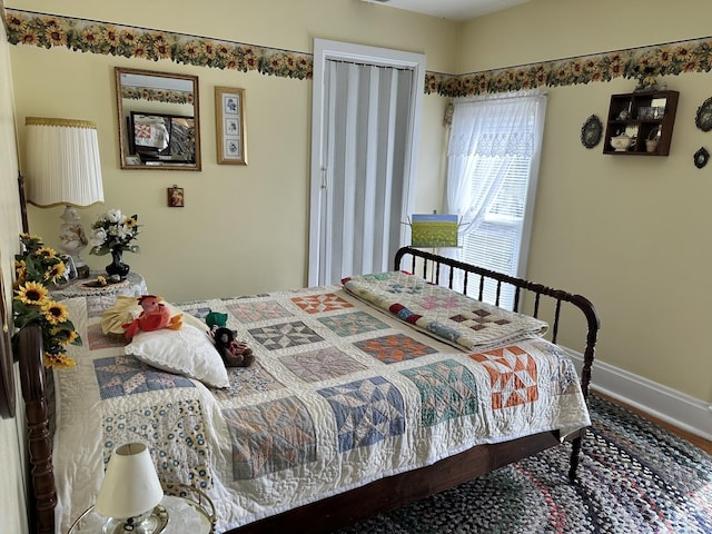 bedroom with baseboards