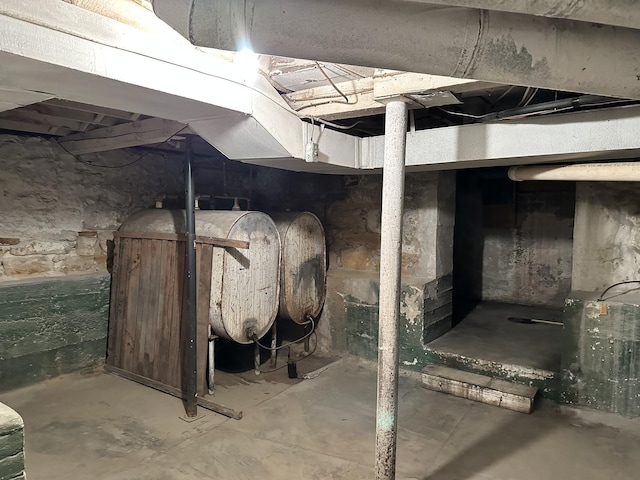 view of basement