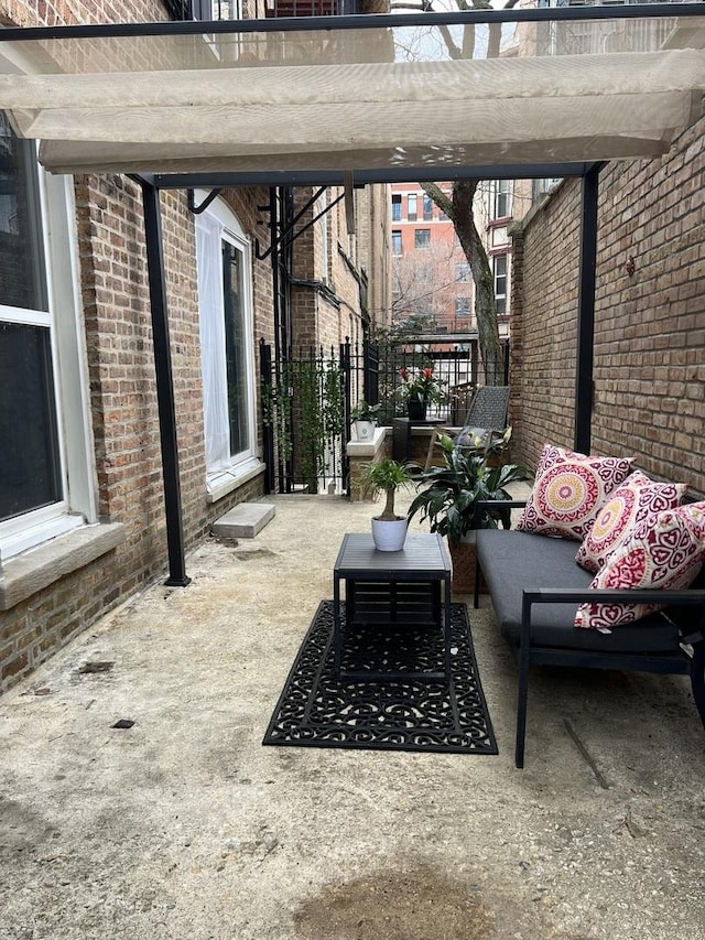 view of patio featuring outdoor lounge area