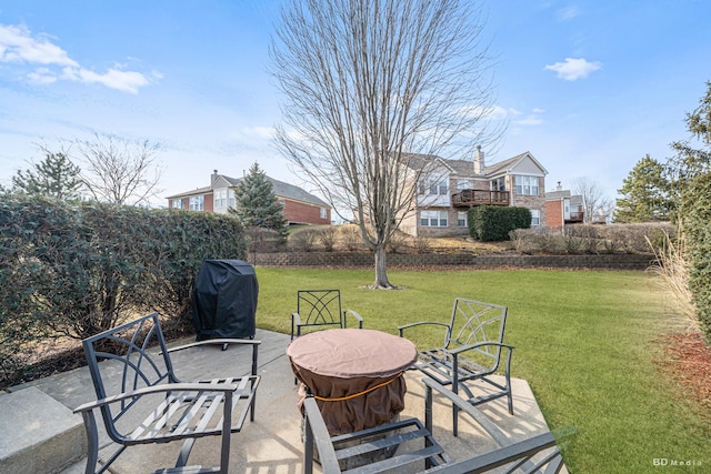 view of patio / terrace featuring a grill