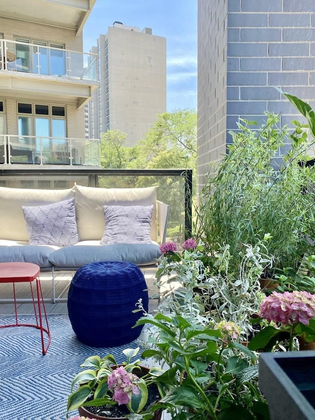 balcony with an outdoor living space