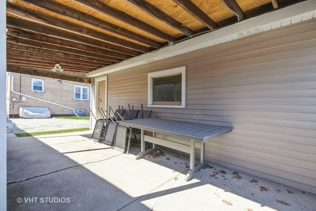 view of patio featuring outdoor dining space