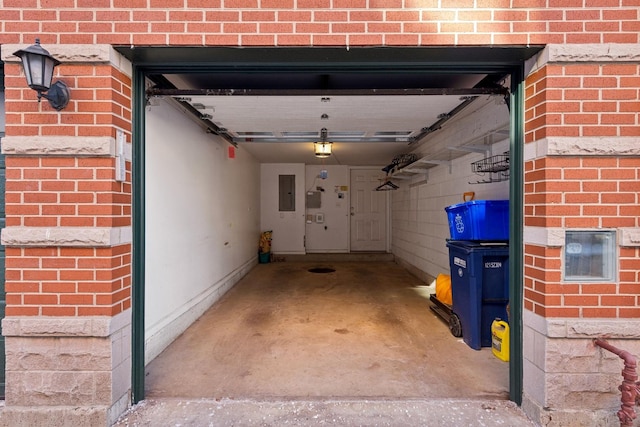 garage featuring electric panel