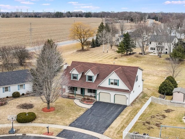 birds eye view of property