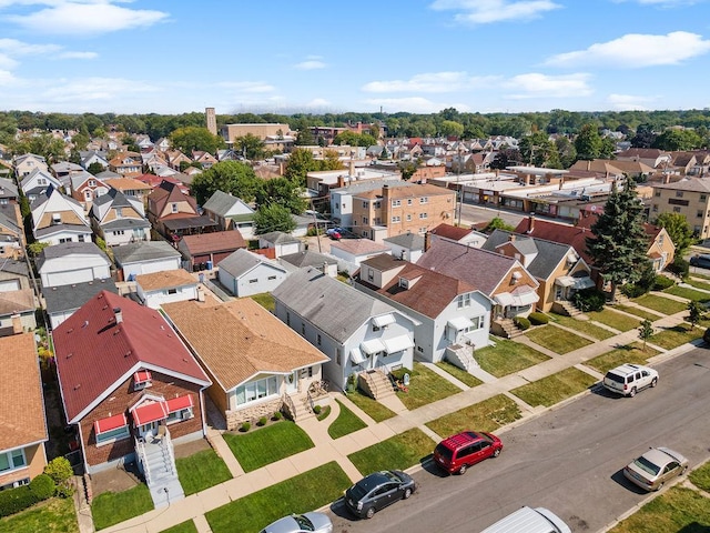 drone / aerial view with a residential view