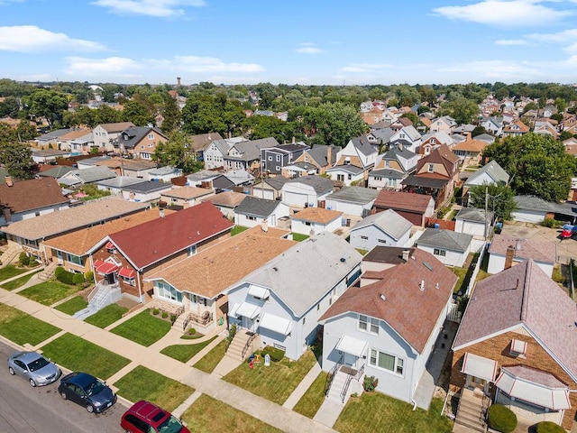 drone / aerial view with a residential view