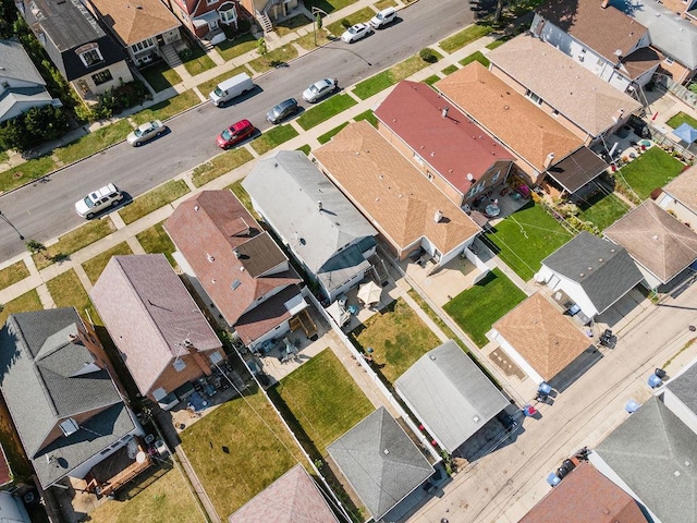 bird's eye view with a residential view