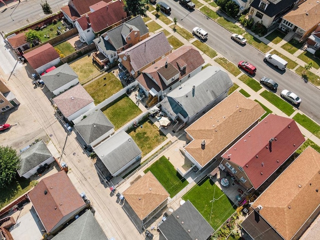 aerial view featuring a residential view