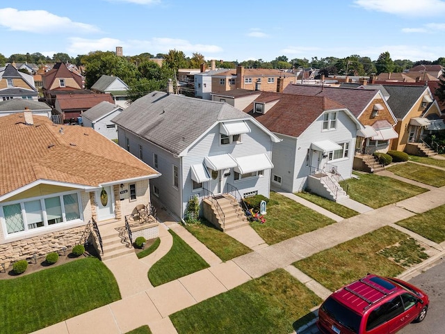 aerial view featuring a residential view