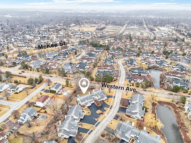 bird's eye view featuring a residential view