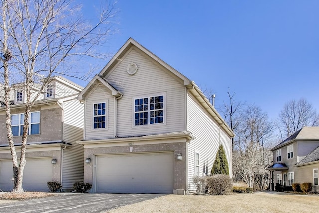 view of front facade with a garage