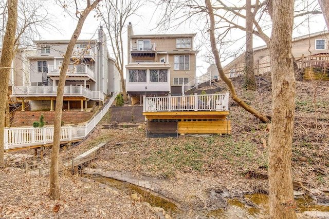 back of property featuring a chimney