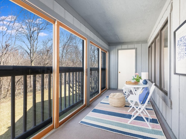 view of sunroom / solarium