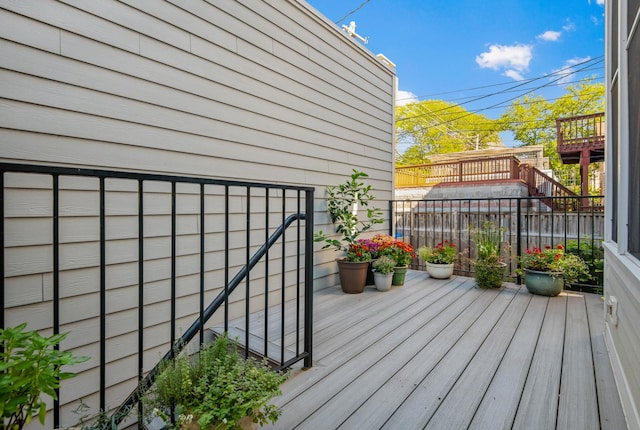 view of wooden deck