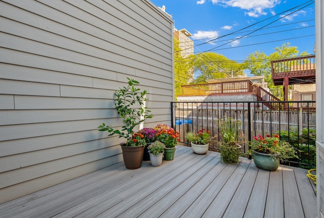 view of wooden terrace