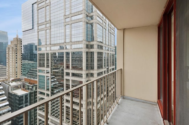 balcony with a view of city