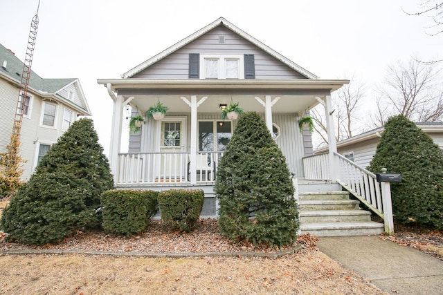 bungalow featuring a porch