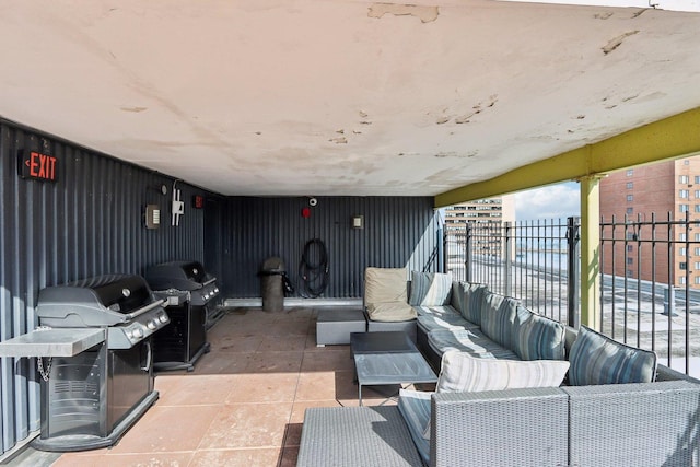 view of patio with grilling area