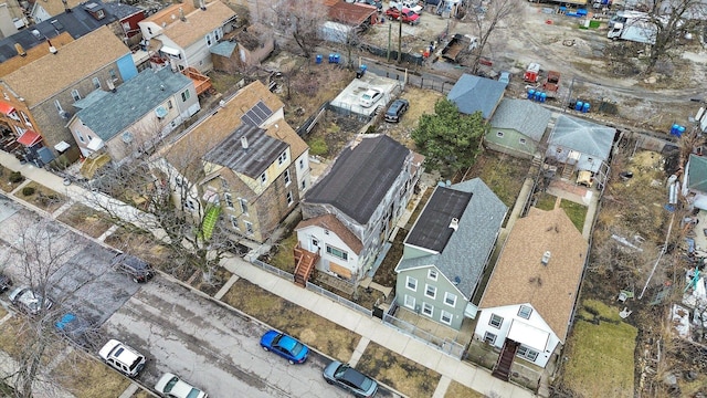 aerial view with a residential view