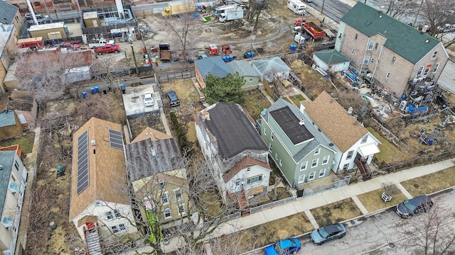 drone / aerial view with a residential view