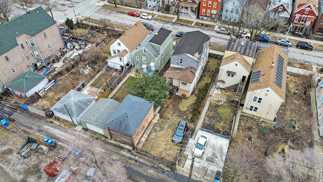 aerial view featuring a residential view