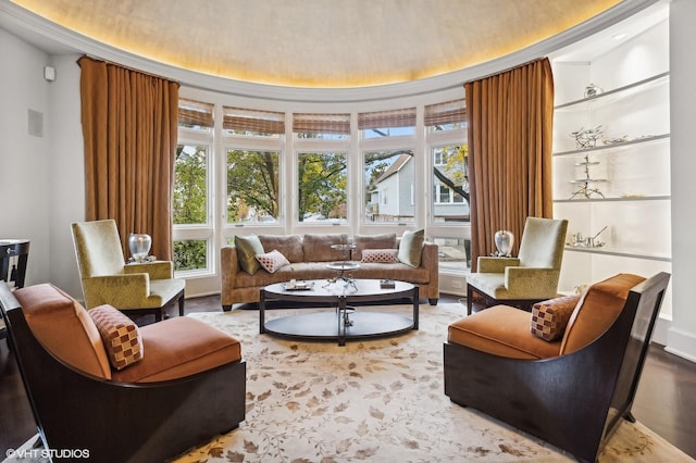 living area featuring plenty of natural light