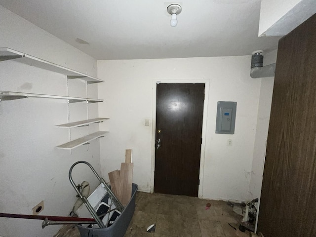 storage area with electric panel