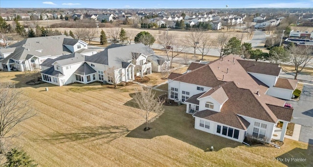 aerial view with a residential view