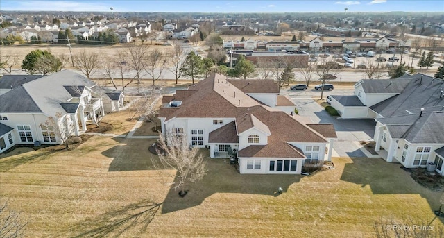 aerial view featuring a residential view