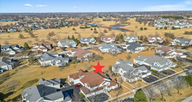 drone / aerial view featuring a residential view