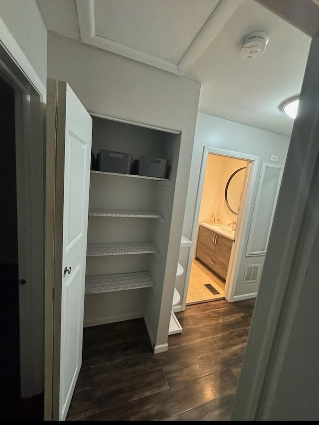 closet featuring visible vents