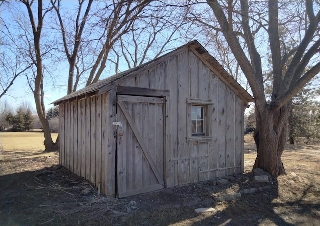 view of shed