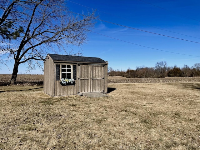 view of shed