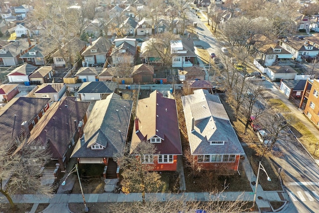 bird's eye view featuring a residential view