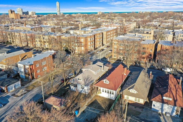 bird's eye view featuring a city view