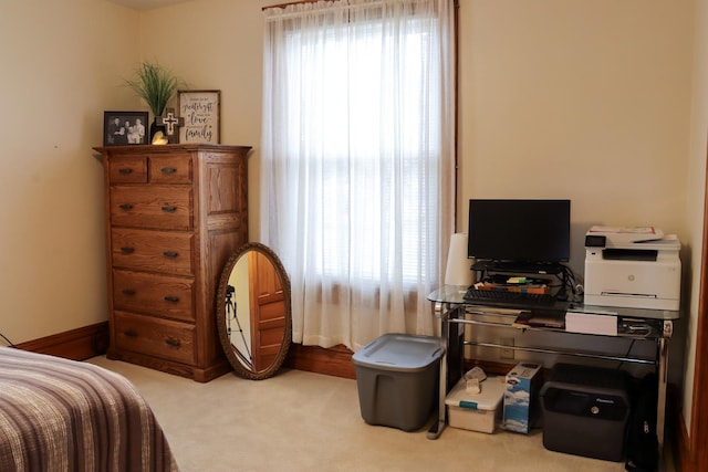 view of carpeted bedroom