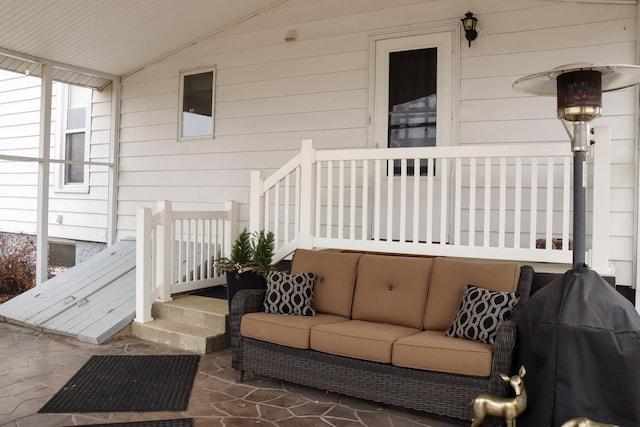 view of patio featuring outdoor lounge area