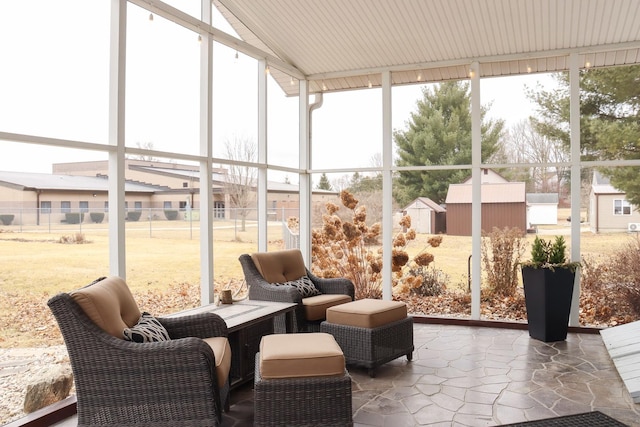 sunroom featuring a wealth of natural light