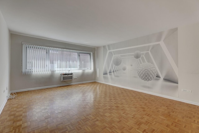 401 S Grove Ave Unit 2F, Oak Park, IL 60302 - unfurnished room featuring baseboards and a wall unit AC