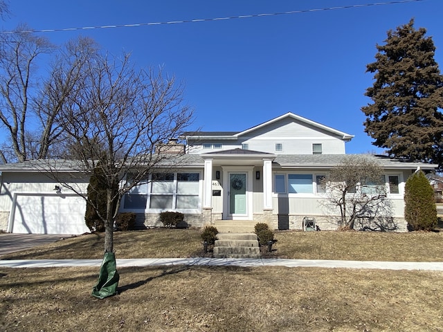 view of front of property with an attached garage