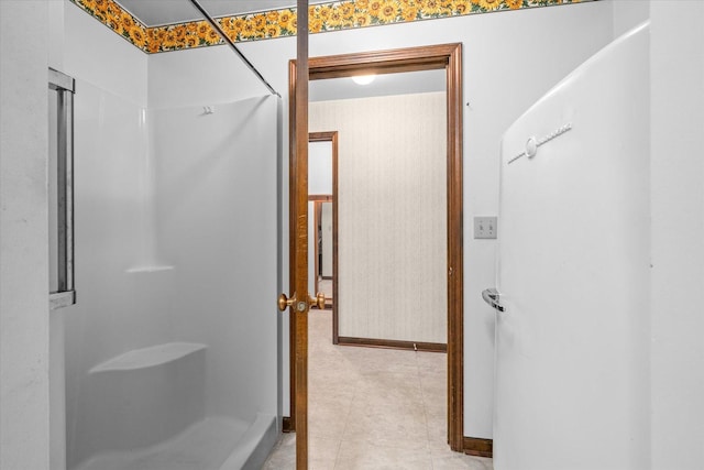 bathroom with walk in shower