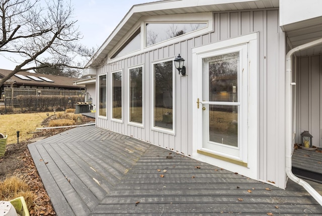 wooden deck with fence