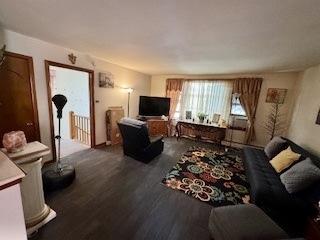 living area featuring wood finished floors