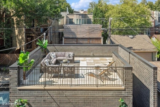 exterior space with a patio and outdoor lounge area